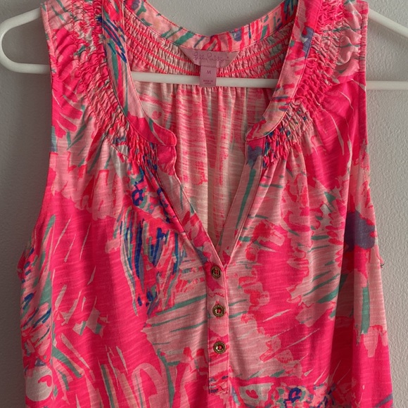 Lilly Pulitzer, Pink Dress, 60% Cotton, 40% Modal - Picture 7 of 7
